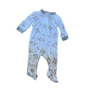 Milkberry sheep and moon print bamboo one piece sleeper